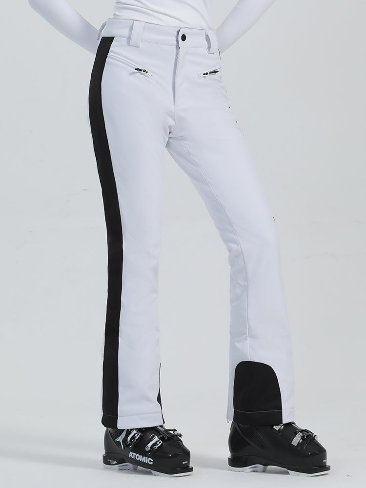 Les Odettes Gsou Snow women's slim high-stretch outdoor ski pants, designed for snowboarding and skiing with a sleek fit.