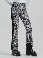 Les Odettes Gsou Snow women's slim high-stretch outdoor ski pants, black snowboard ski pants with secure zipper pockets.