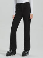 Les Odettes Gsou Snow Women's Slim High Stretch Ski Pants for outdoor snowboarding and skiing, black, fitted design.