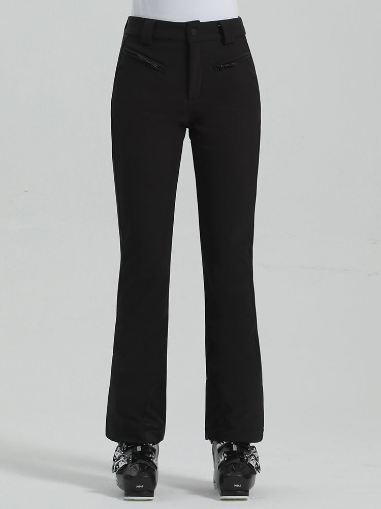 Les Odettes Gsou Snow women's slim high-stretch outdoor ski pants, waterproof snowboard pants with a sleek fit.