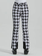 Les Odettes Gsou Snow women's slim high-stretch outdoor ski pants, designed for snowboarding and skiing, shown in black.