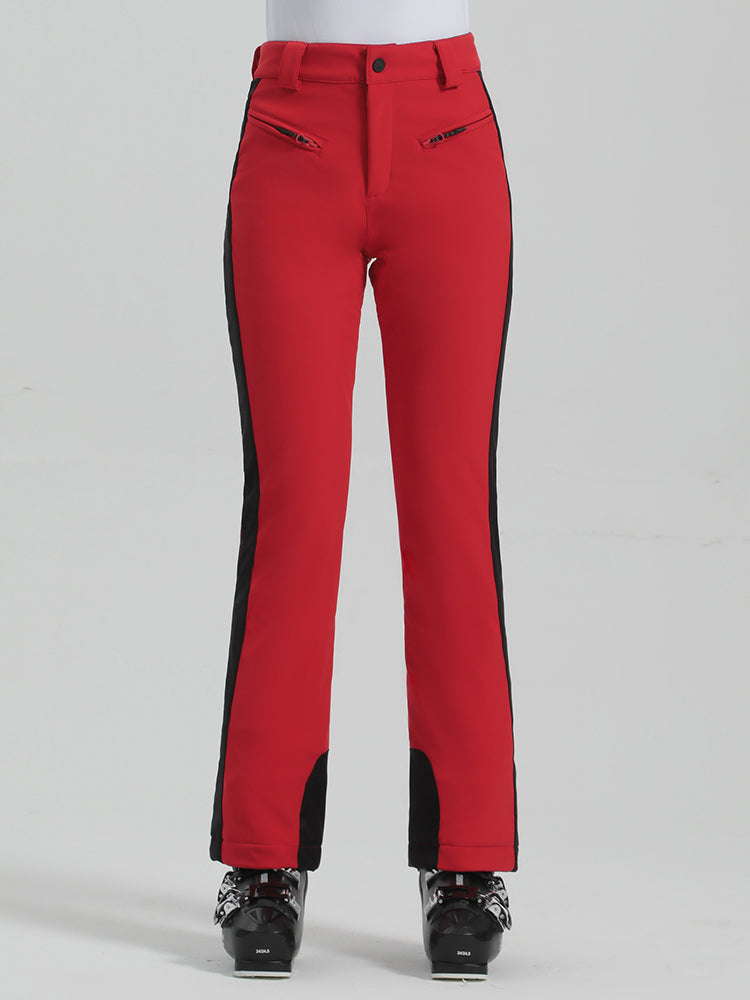 Les Odettes Gsou Snow Women's slim high-stretch outdoor ski pants, designed for snowboarding and skiing with a sleek fit.