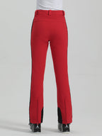 Les Odettes Gsou Snow Women's slim, high-stretch outdoor ski pants, showing the sleek black design and tailored fit.