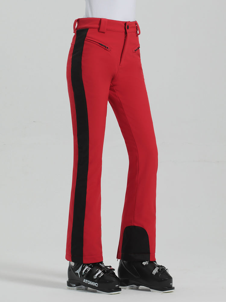 Les Odettes Gsou Snow Women's Slim High Stretch outdoor ski pants, black snowboard pants with a slim fit and high stretch fabric.