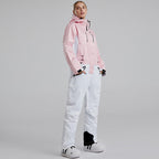 Les Odettes women's one-piece winter snowboard ski snowsuit with a practical and stylish design, suitable for cold weather outdoor activities.