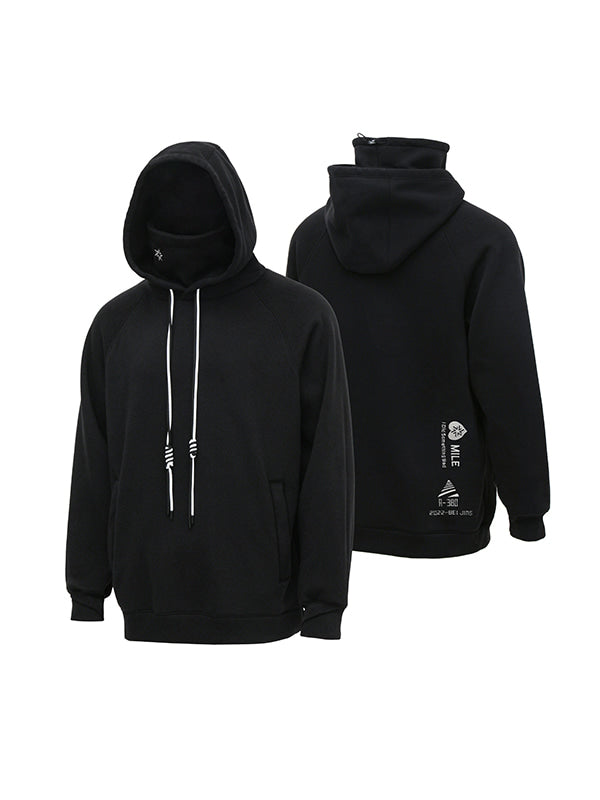Men's Snowall Unisex Mountain Dope snow hoodie by Les Odettes, cozy fleece jacket with mountain-inspired design.