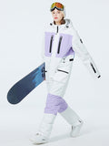 Women's Arctic Queen Slope Star Icon ski suit by Les Odettes, winter snow jumpsuit with a sleek one-piece design and star icon details.