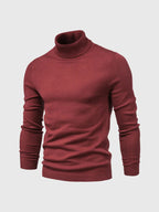 Men's Soft Cotton Turtleneck Sweater - Breathable All-Season Knit