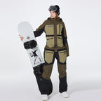 Les Odettes Women's SpeedPanda Mountain Alpine GlacierPro Extreme onesie jumpsuit, unisex alpine snow suit with insulation and waterproof fabric.