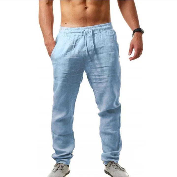 Men’s Linen Trousers – Lightweight Relaxed Fit Summer Pants