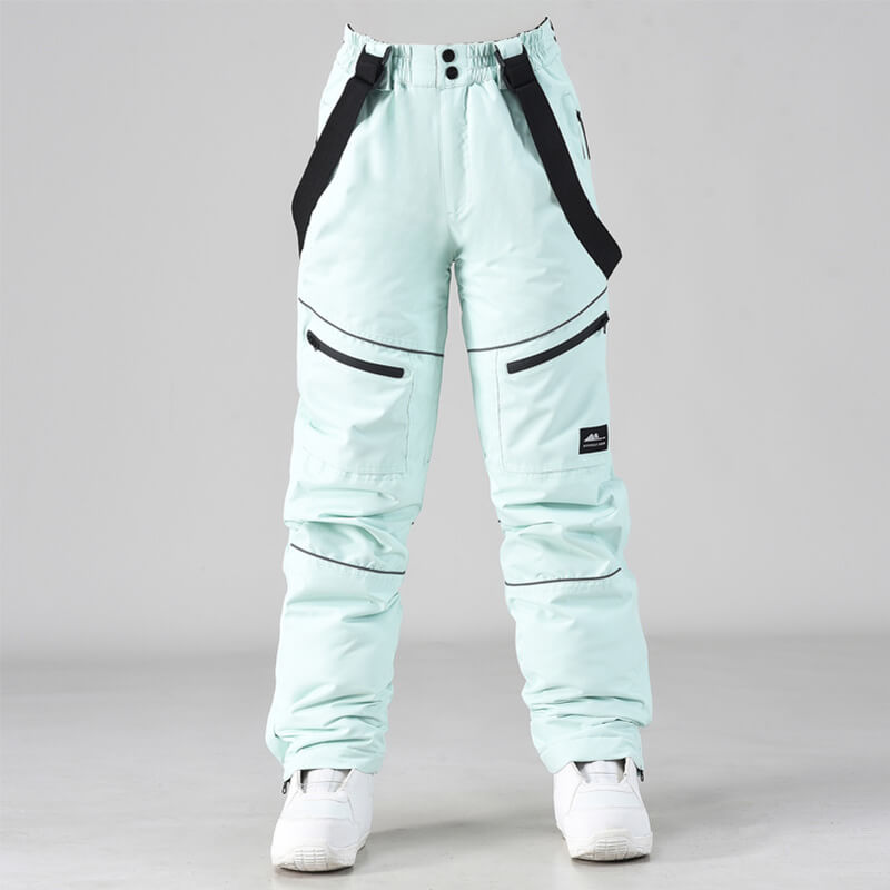 Men's Les Odettes IceGuard Snow Conqueror bib overalls, men's snow pants with insulated waterproof design, suitable for winter outdoor activities.