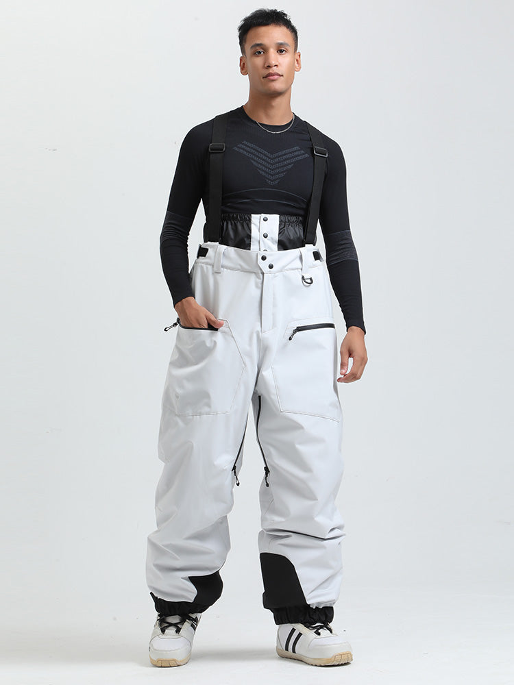 Les Odettes women's snow pants, Gsou Snow durable mountain cargo bibs, all-function winter snow bibs with reinforced fabric.