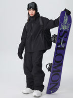 Women's SnowLuxe Spark Crystal Chic mountain snow suit by Les Odettes, featuring a stylish winter snow outfit with sparkling details.