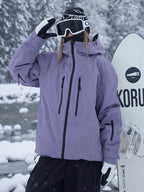 Women's Rabbit Snow ChillRider Thermal Mountain Pro Snow Jacket by Les Odettes, shown in a winter outdoor setting.