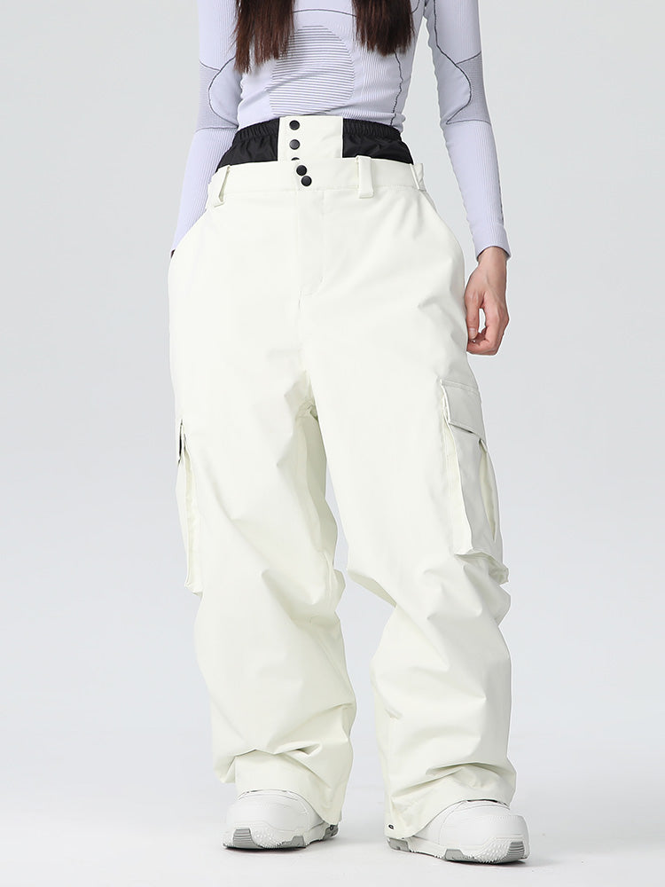 Men's Searipe durable mountain snow pants by Les Odettes, baggy fit, designed for all-function snowboarding and winter outdoor activities.