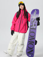 Women's Les Odettes Searipe mountain snow suit, durable all-function snowboard suit with waterproof and insulated features.
