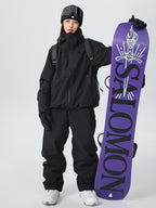 Women's SnowLuxe Spark Crystal Chic mountain snow suit by Les Odettes, featuring a stylish, insulated winter snow gear with sparkle details.