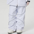 Men's Les Odettes ASHGREEN Winter Peak IcePro snowboarding pants in black with reinforced knees and adjustable waistband.