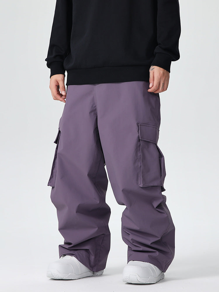 Men's Les Odettes Searipe durable mountain snow pants, baggy all-function snow pants for men, suitable for winter sports.
