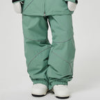 Men's ASHGREEN Winter Peak IcePro snowboard pants in black, featuring waterproof fabric, insulated design, and adjustable waistband.