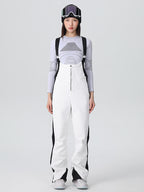 Women's Searipe Retro Vibe ski bibs overalls by Les Odettes, featuring stretch flare design, perfect for winter skiing.