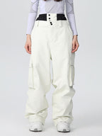 Women's Searipe mountain snow pants by Les Odettes, durable all-function baggy snow pants with waterproof fabric and adjustable waist.
