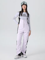 Women's Searipe Retro Vibe elegant stretch flare ski bibs overalls by Les Odettes, featuring a stylish retro design and comfortable fit.