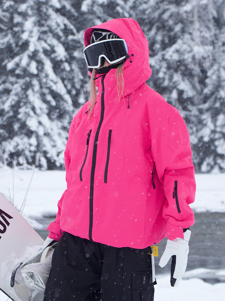 Women's Rabbit Snow ChillRider Thermal Mountain Pro Snow Jacket by Les Odettes, featuring insulated fabric and a stylish winter design.