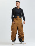 Women's snow pants by Les Odettes, durable mountain cargo snow bibs with all-function design for winter outdoor activities.