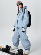 Men's Searipe unisex durable mountain snow suit by Les Odettes, featuring a baggy fit and all-weather snow protection.