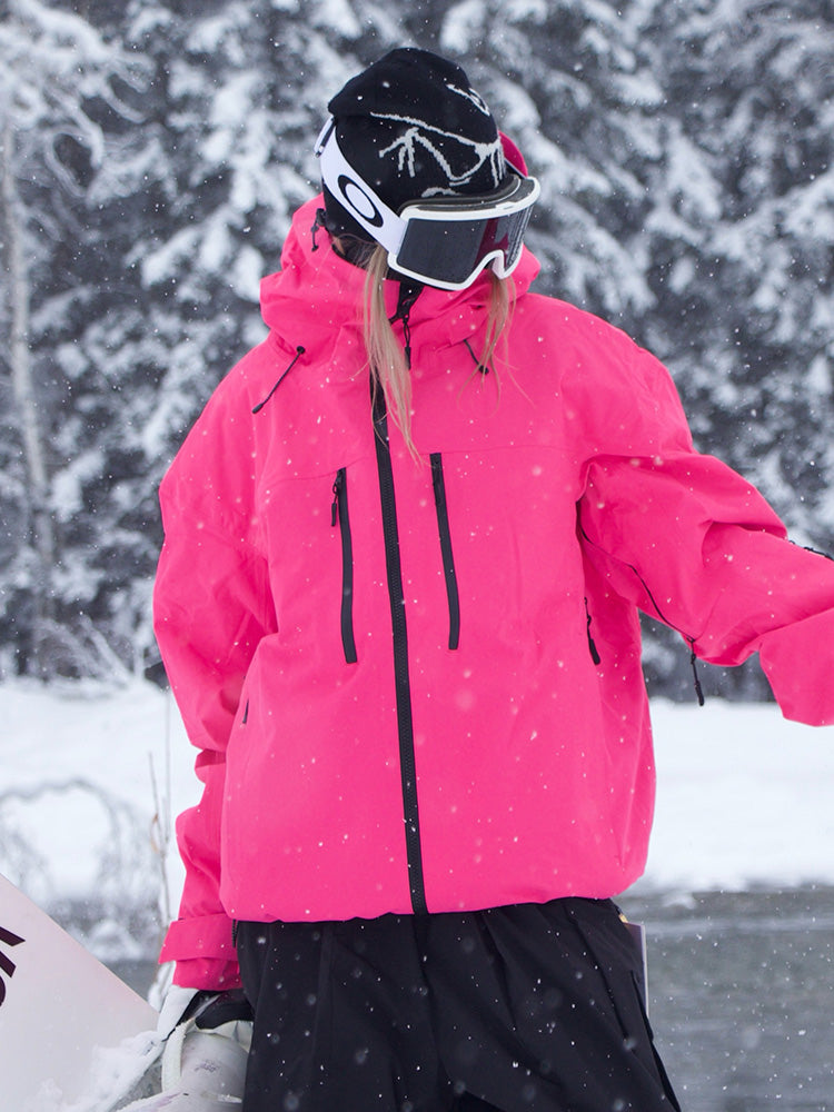Women's Rabbit Snow ChillRider Thermal Mountain Pro Snow Jacket by Les Odettes, shown in a winter outdoor setting