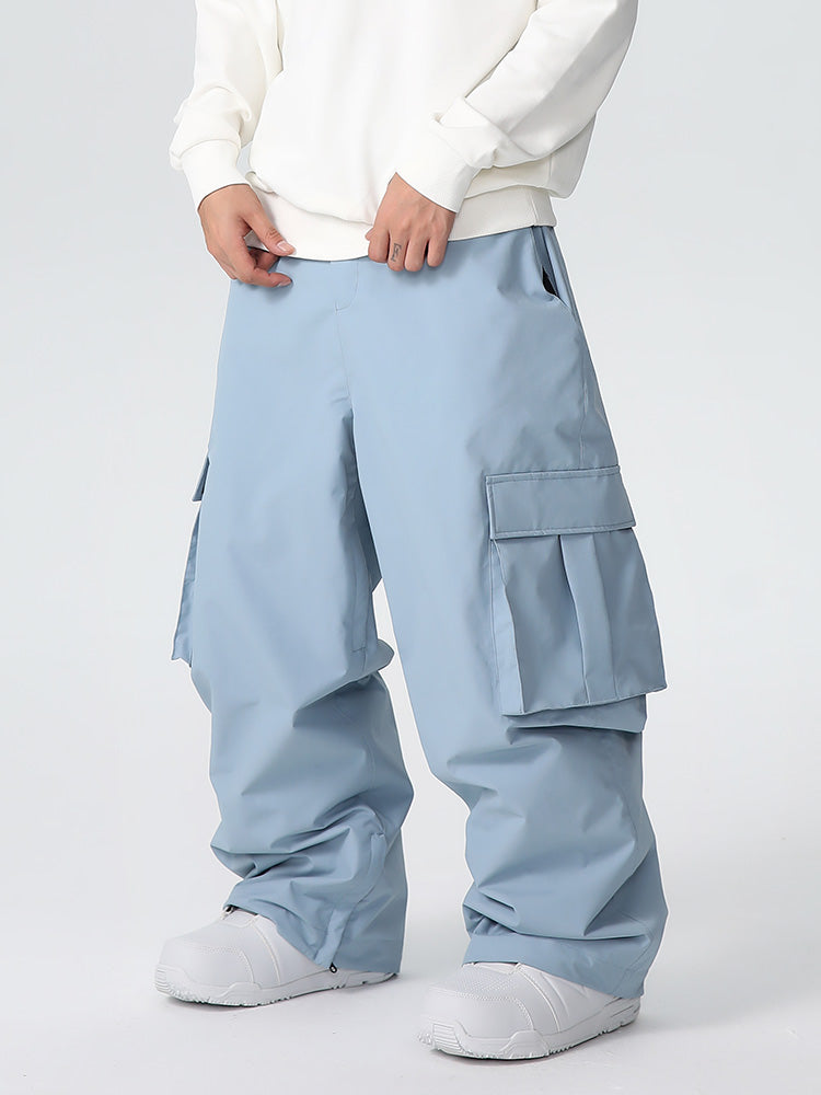 Men's Les Odettes Searipe durable mountain snow pants with adjustable waistband and reinforced knees, suitable for all winter activities.