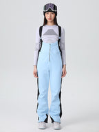 Women's Searipe Retro Vibe elegant stretch flare ski bibs overalls by Les Odettes, featuring a stylish retro design and comfortable fit.