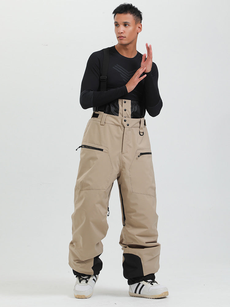 Womens Les Odettes snow pants, durable mountain cargo snow bibs with all-function design, suitable for winter outdoor activities.