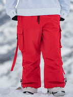 Men's Les Odettes Rabbit Snow UrbanRush Prime Cargo Pants with baggy fit and snow-resistant fabric, suitable for winter outdoor activities.