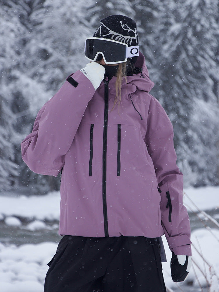 Women's Rabbit Snow ChillRider Thermal Mountain Pro Snow Jacket by Les Odettes, featuring a winter-ready design with thermal insulation.