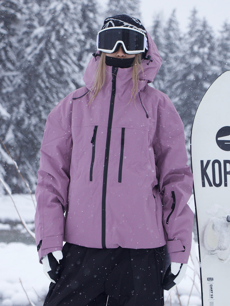 Women's Rabbit Snow ChillRider Thermal Mountain Pro snow jacket by Les Odettes, featuring a winter-ready insulated design and snow-resistant fabric.
