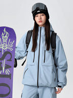 Men's Les Odettes Searipe mountain snow jacket with durable waterproof fabric, hood, and multiple pockets for all-weather outdoor activity.