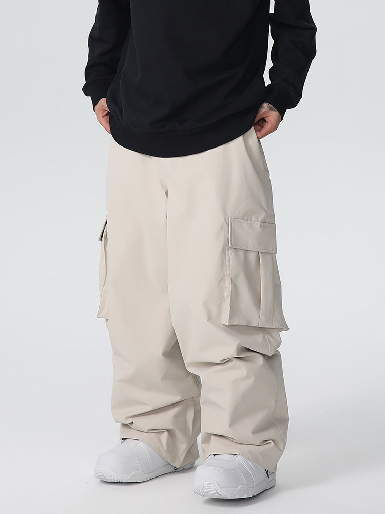 Men's Les Odettes Searipe mountain snow pants with a durable, all-function baggy design ideal for winter snow activities.