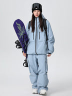 Women's Les Odettes Searipe mountain snow suit, durable all-function snowboard suit with insulated, waterproof features for winter sports.