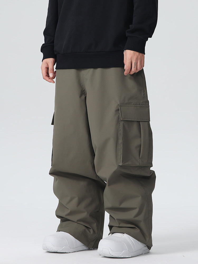 Men's Les Odettes Searipe durable mountain snow pants with all-function baggy design for snowboarding or winter outdoor activities.