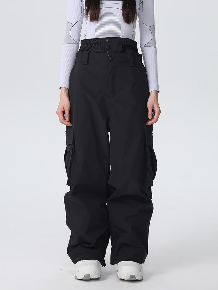 Les Odettes women's Searipe mountain snow pants featuring a durable, all-function baggy design for winter snow activities.