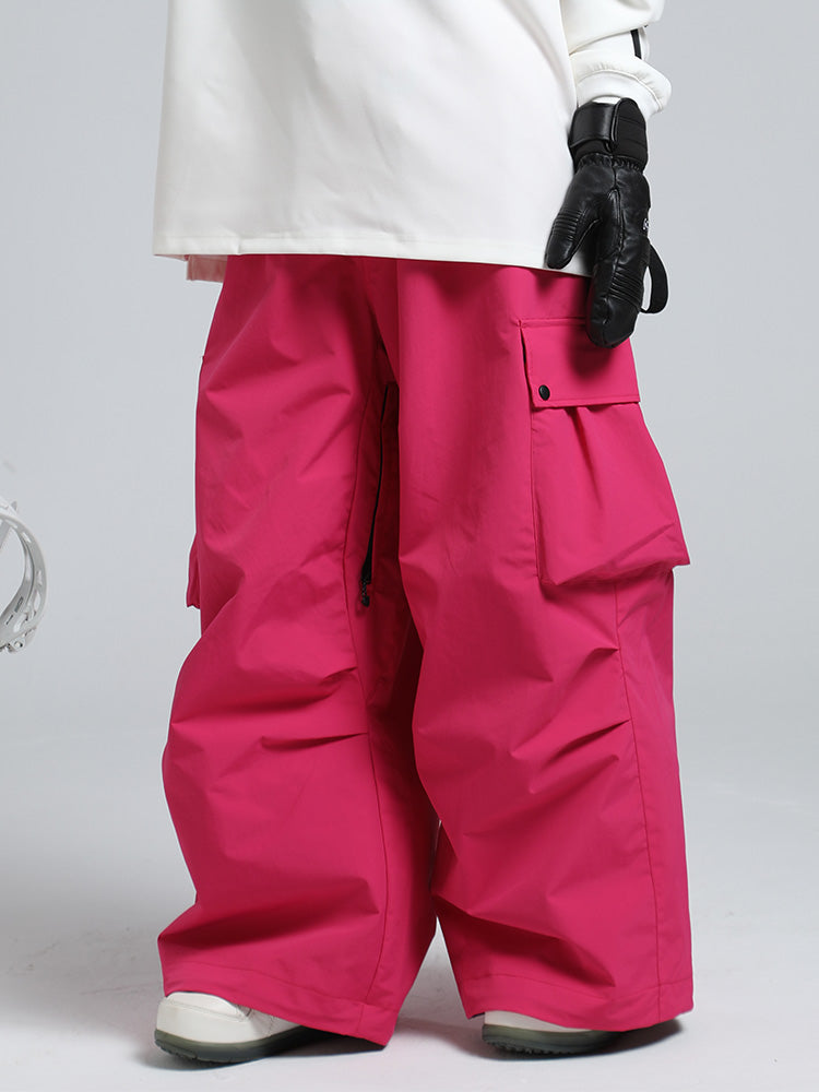Men's Gsou Snow Mountain Chill freestyle baggy snowboard pants by Les Odettes, featuring a relaxed fit and snow-resistant fabric.