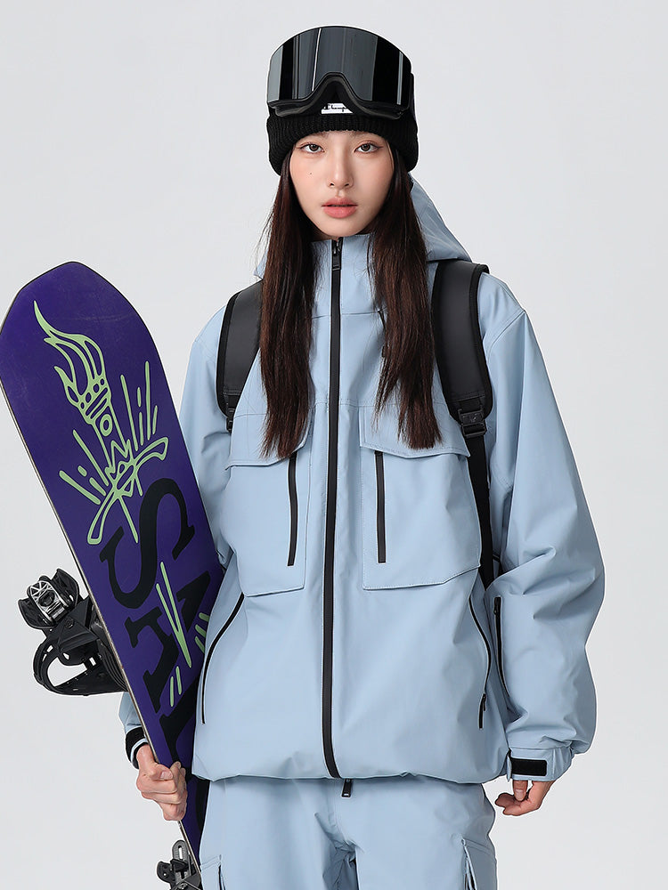 Men's Les Odettes Searipe snow jacket with durable, all-function mountain design, featuring a weather-resistant shell and adjustable hood.
