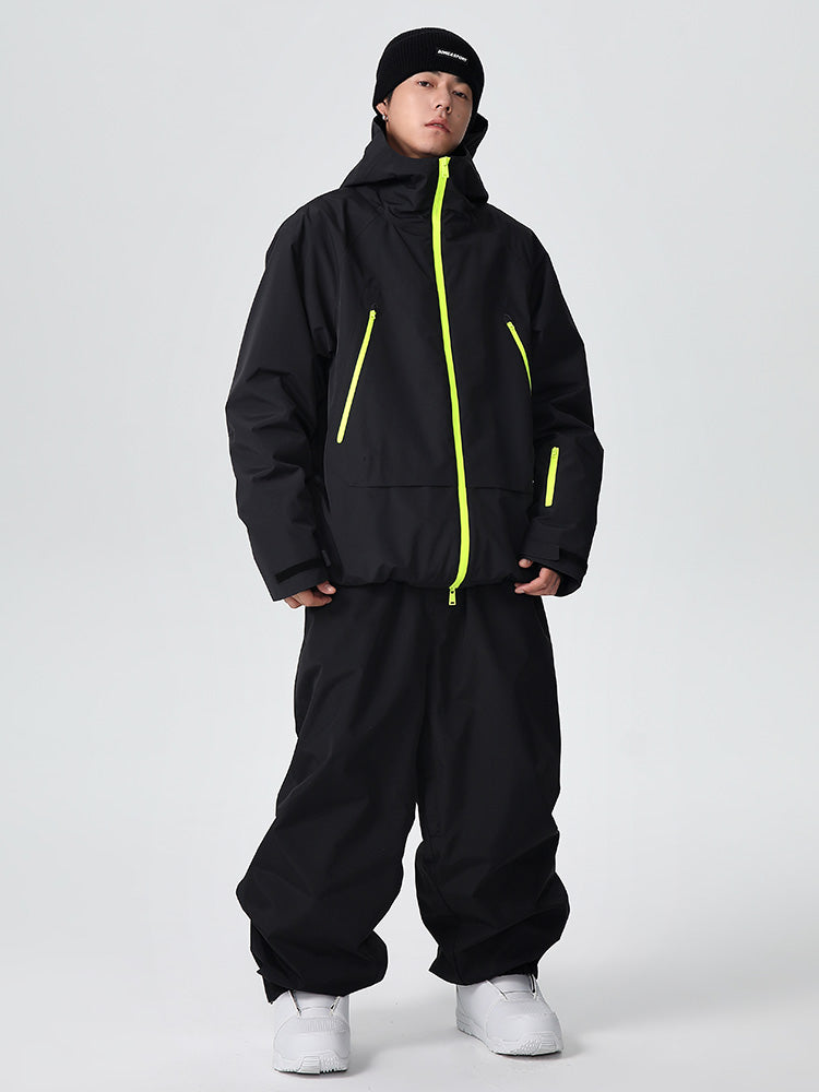 Men's Searipe unisex durable mountain snow suit by Les Odettes, featuring waterproof fabric and insulated design for all-weather conditions.