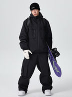 Men's Searipe durable mountain snow suit by Les Odettes, designed for all-conditions snowboarding and winter mountain activities.