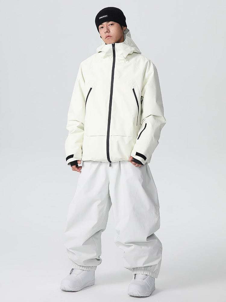 Men's Searipe unisex durable mountain snow suit by Les Odettes, featuring a baggy fit with all-weather, snow-resistant fabric.