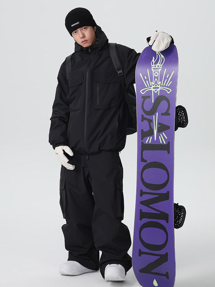 Les Odettes women's Searipe durable mountain snow suit, all-function snowboard suit with waterproof fabric and insulated design.