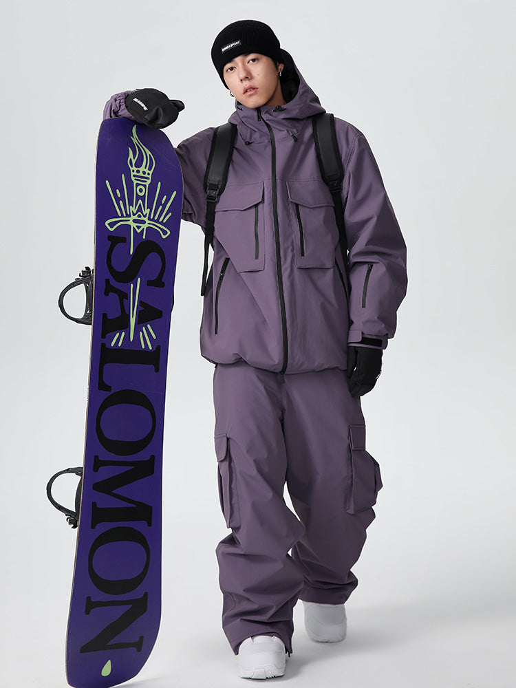 Women's Les Odettes Searipe mountain snow suit, durable all-function snowboard suit with insulated, waterproof fabric and adjustable features.