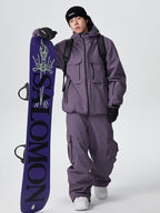 Women's Les Odettes Searipe mountain snow suit, durable all-function snowboard suit with insulated, waterproof fabric and adjustable features.